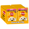Pedigree Lamb Flavour Chunks in Gravy Puppy Wet Food Dogs-Wet Food Pedigree 30x70g