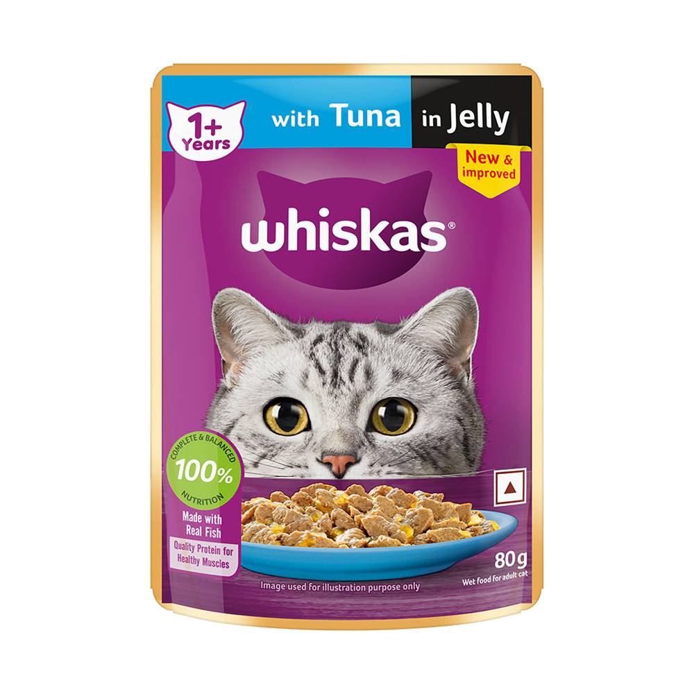 Buy Whiskas Tuna in Jelly Meal Adult Cat Wet Food Online Supertails