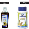 Virbac Vitabest Derm Omega 3+6 Syrup 250ml and Venkys Gutwell Pre & Probiotic Powder 100g for Dogs & Cats Combo Both-Pharmacy Exclusive Combo 250mL+100g