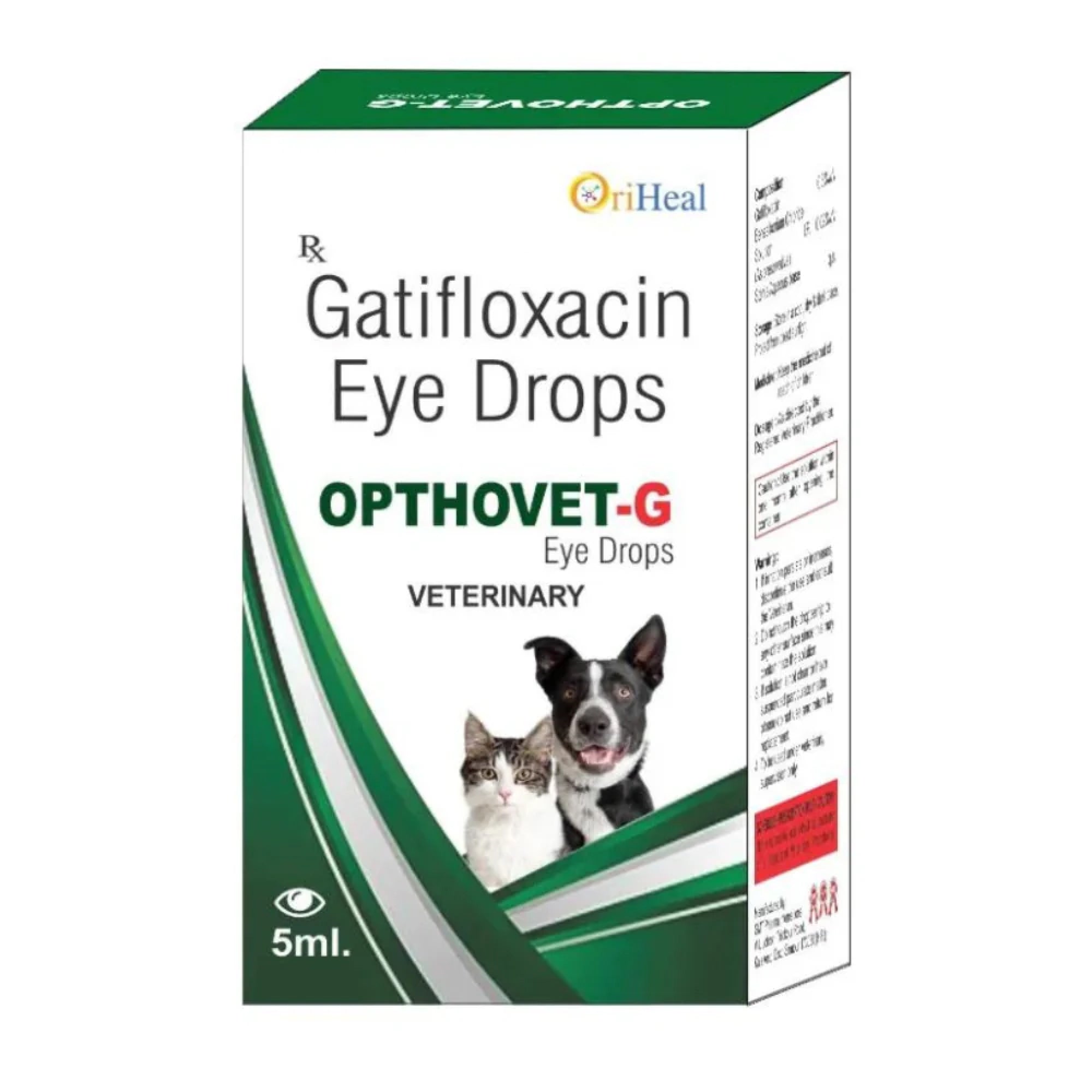 Oriheal Opthovet G (Gatifloxacin) Eye Drops 5ml for Dogs and Cats