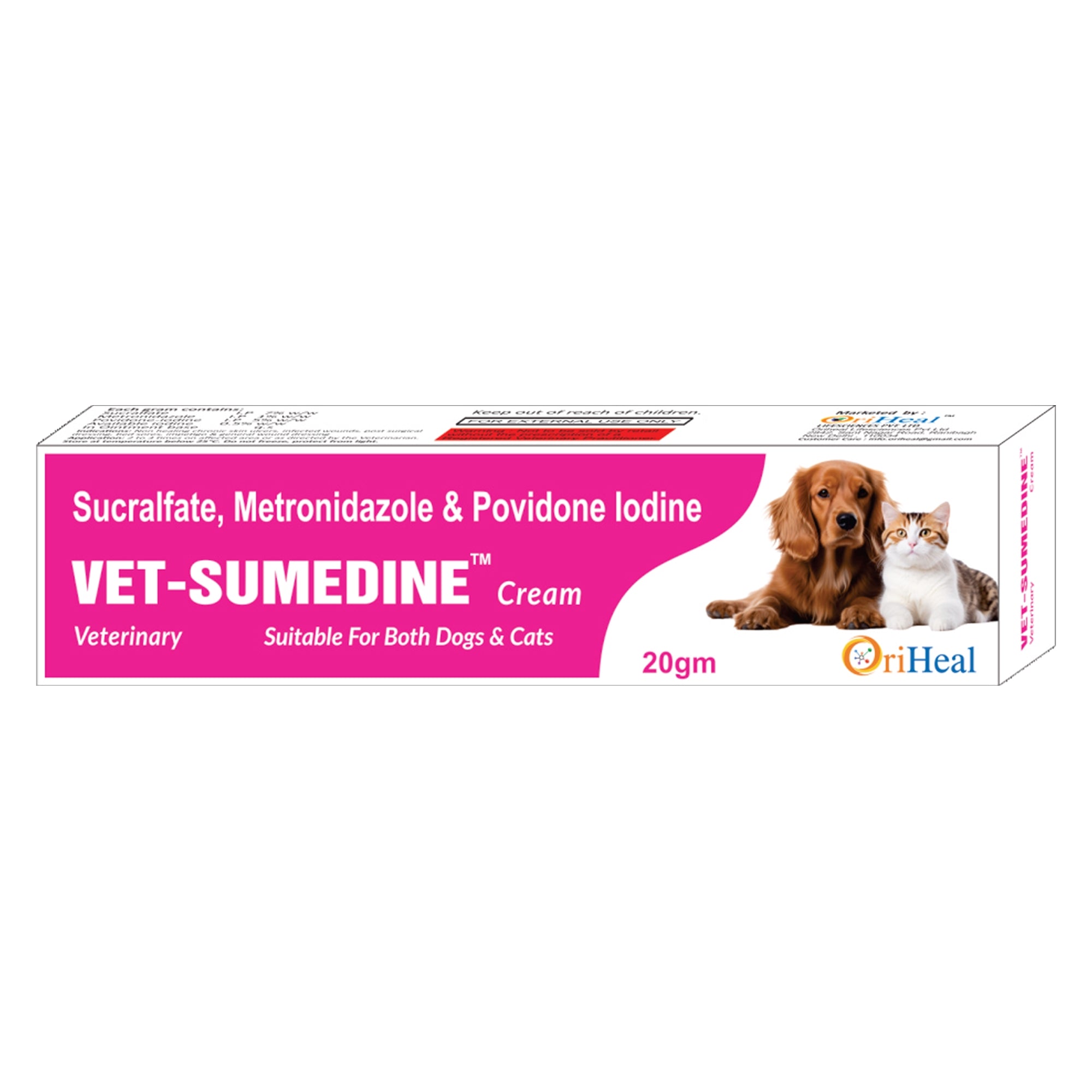 Oriheal Vet Sumedine Cream (Antibacterial Antiseptic) for Dogs