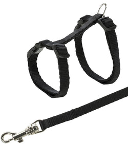 Trixie Harness with Leash for Kittens (Black)
