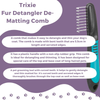 Trixie Fur Detangler With Curved Teeth Brush for Dogs and Cats Both-Grooming Supplies Trixie