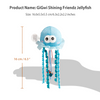 GiGwi Shinning Friends Jellyfish with LED light and Catnip inside Toy for Cats (Blue) Cats-Toys GiGwi