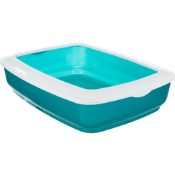 Trixie Brisko Litter Tray with Rim for Cats (Teal)