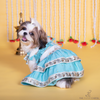 The Papaw Cartel Two Tiered Zardosi Lehenga With Stylish Choli for Dogs & Cats (Blue) Both-Clothing & Accessories The Papaw Cartel Dropship