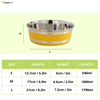 The Happy Lots Heavy Dish NutriBowl for Dogs and Cats (Yellow) Both-Bowls & Feeders The Happy Lots Dropship