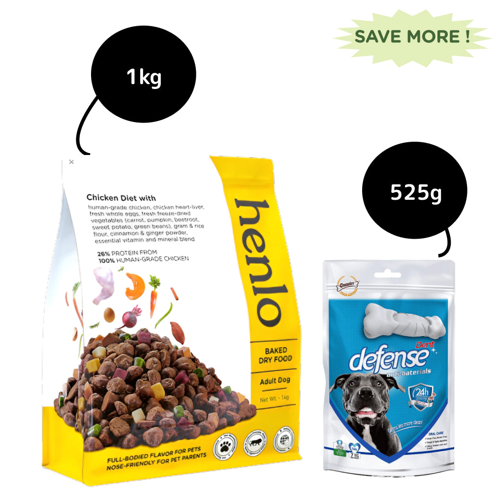 Buy Henlo Baked Dry Food for Adult Dogs 100 human grade