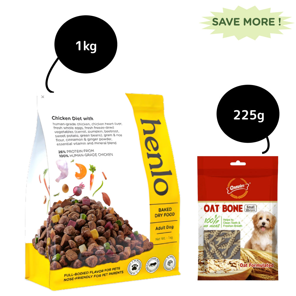 Buy Henlo Baked Dry Food for Adult Dogs 100 human grade