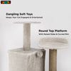 Skatrs Kitty Kastle Multi Level Cat Tree with Condo, Scratching Post, Platform and Ladder Toy (Grey) Cats-Toys Skatrs