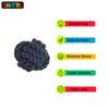 Skatrs Knotted Dummy, Knotted Ball, Dumbbell and Ball Shaped Rope Chew Toy for Dogs and Cats Combo Both-Toys Skatrs