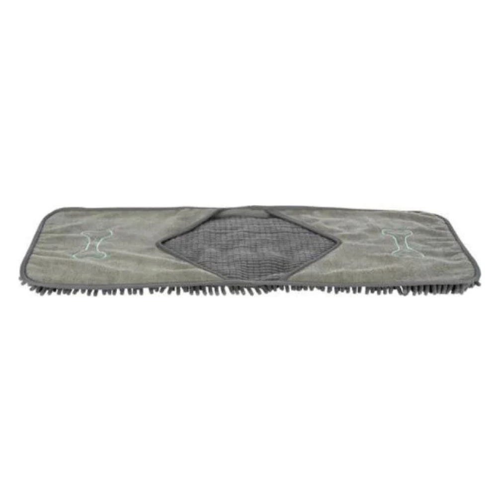 Trixie Towel with Mitt Pockets Microfibre for Dogs and Cats (Grey) Both-Grooming Supplies Trixie 50x60cm