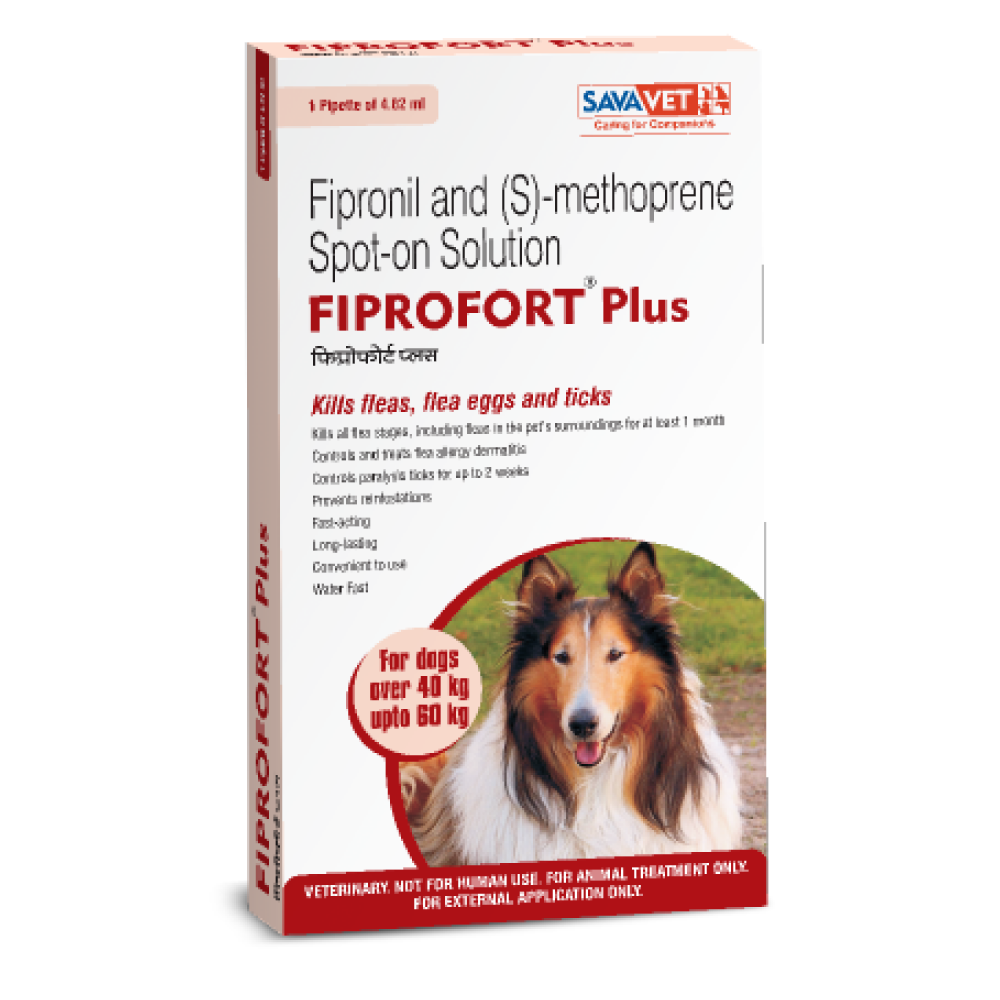 Savavet Fiprofort Plus (Fipronil) Tick and Flea Control Spot On for Dogs