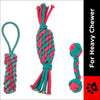 TopDog Premium Ropey 3 Combo Toy for Dogs and Cats | For Aggressive Chewers Both-Toys TopDog Premium Dropship Multicolour