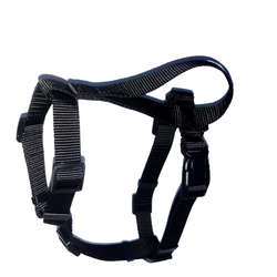 Vama Leathers Sure Fit Soft & Strong Nylon Harness for Dogs (Midnight Black)