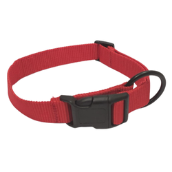 Vama Leathers All Weather Durable Everyday Collar for Dogs (Scarlet Red)