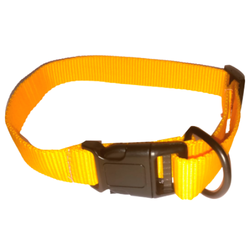 Vama Leathers All Weather Durable Everyday Collar for Dogs (Sunrise Orange)