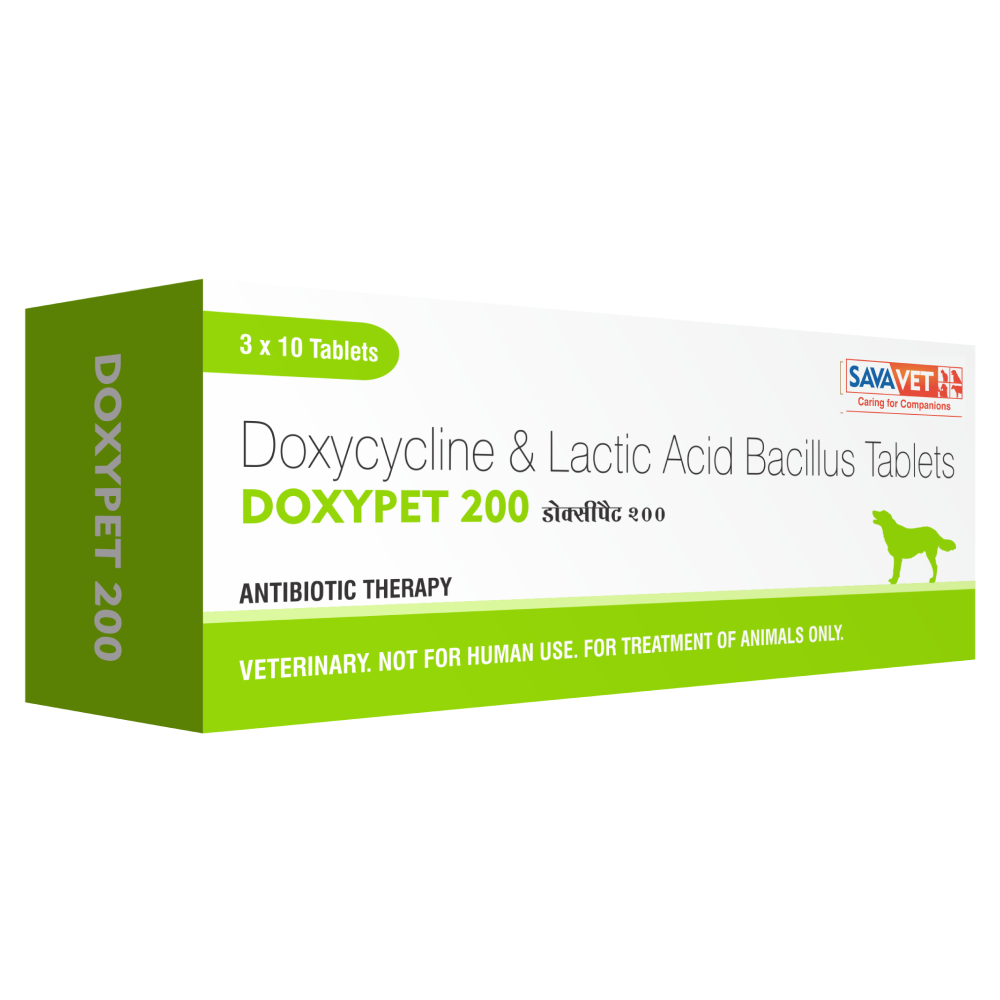 Savavet Doxypet (Doxycycline) Tablet for Dogs and Cats (pack of 10 tablets)