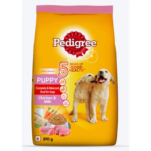 Pedigree Chicken and Milk Puppy Dog Dry Food Dogs- Dry Food Pedigree 370g