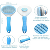 Chullbull Self Cleaning Oval Pin Slicker Brush for Dogs and Cats (Blue) Dogs-Grooming Supplies Chullbull Dropship