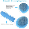Chullbull Self Cleaning Oval Pin Slicker Brush for Dogs and Cats (Blue) Dogs-Grooming Supplies Chullbull Dropship