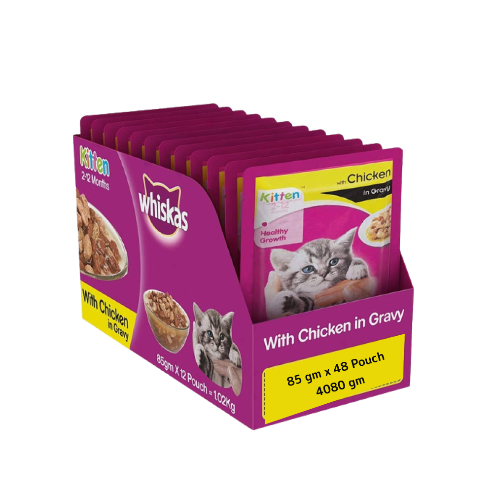 Whiskas Chicken in Gravy Meal Kitten Cat Wet Food