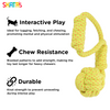 Skatrs Hand Made Knotted Ball Rope Tug Toy for Dogs and Cats (Neon Green) Both-Toys Skatrs