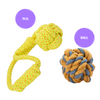 Skatrs Hand Made Knotted Ball Rope Tug Toy for Dogs and Cats (Neon Green) Both-Toys Skatrs Tug + Ball