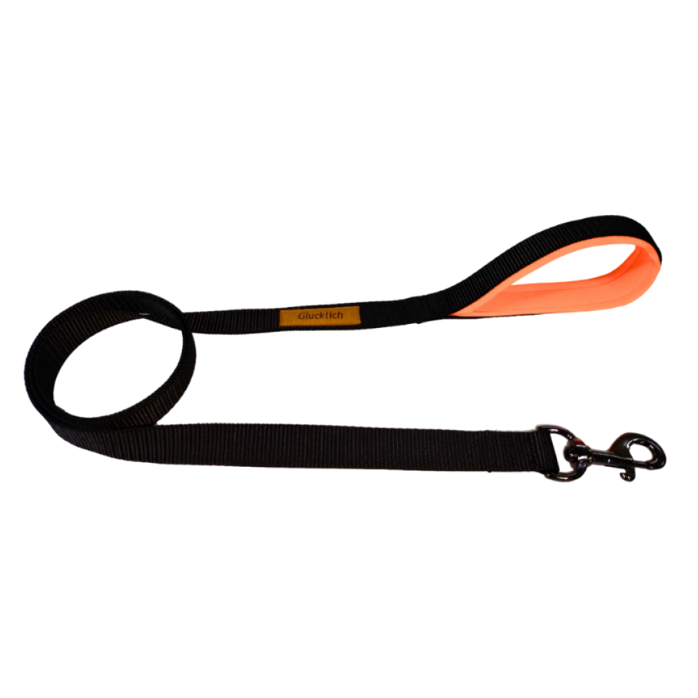 Glucklich Heavy Duty Leash for Dogs (Black) Dogs-Collar, Leashes, harnesses Glucklich XS:15mm Width