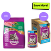 Whiskas Tuna in Jelly Meal Adult Cat Wet Food and Tuna Flavour Adult Cat Dry Food Combo Exclusive Combo Whiskas 480g + 14x80g