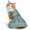 Pawsindia Traditional Desi Diva Lehenga Choli Set for Cats (Sky Blue) Cats-Clothing & Accessories Pawsindia Dropship M