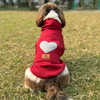 Pawgypets Heart Hoodie Sweatshirt for Dogs and Cats (Maroon) Both-Clothing & Accessories Pawgypets Dropship M