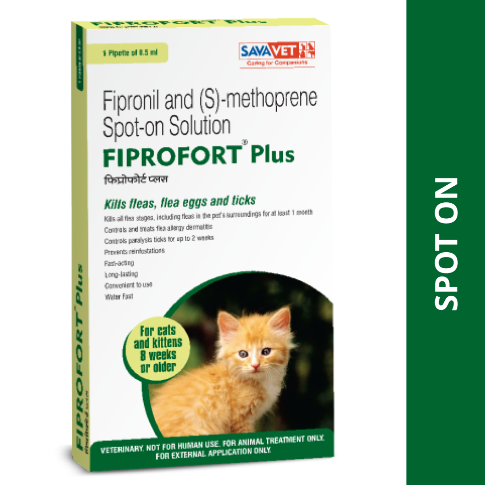 Savavet Fiprofort Plus (Fipronil) Tick and Flea Control Spot On for Cats