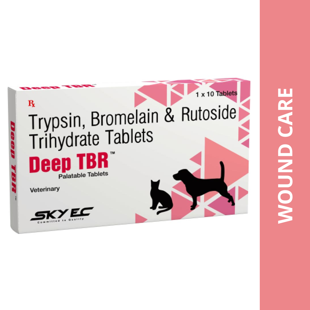 Skyec Deep Tbr Wound Healing Tablet for Dogs and Cats (pack of 10 tablets)