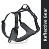 Truelove Harness with Reflective Fabric for Dogs (Black) Dogs-Collar, Leashes, harnesses True Love XS:13-17in Girth