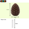 Skatrs Pinecone Treat Dispenser for Dogs (Brown) Both-Toys Skatrs
