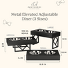 Pawpourri Premium Metal Elevated Adjustable Diner for Dogs (Black) Dogs-Bowls & Feeders Pawpourri Dropship