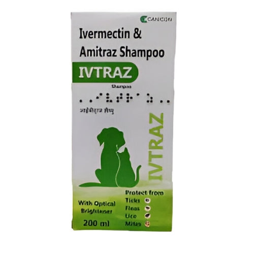 Canicon Ivtraz Shampoo (Ivermectin & Amitraz) for Dogs and Cats