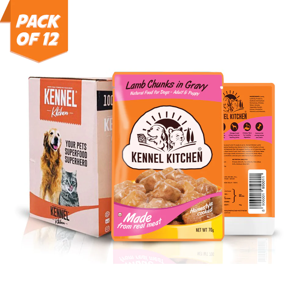 Kennel Kitchen Lamb Chunks in Gravy Puppy & Adult Dog Wet Food (All Life Stage)