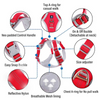 Hank 3M Reflective Harness for Puller Dogs (Grey/Red) Dogs-Collar, Leashes, harnesses Hank