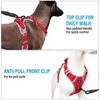 Hank 3M Reflective Harness for Puller Dogs (Grey/Red) Dogs-Collar, Leashes, harnesses Hank
