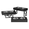 Pawpourri Premium Metal Elevated Adjustable Diner for Dogs (Black) Dogs-Bowls & Feeders Pawpourri Dropship