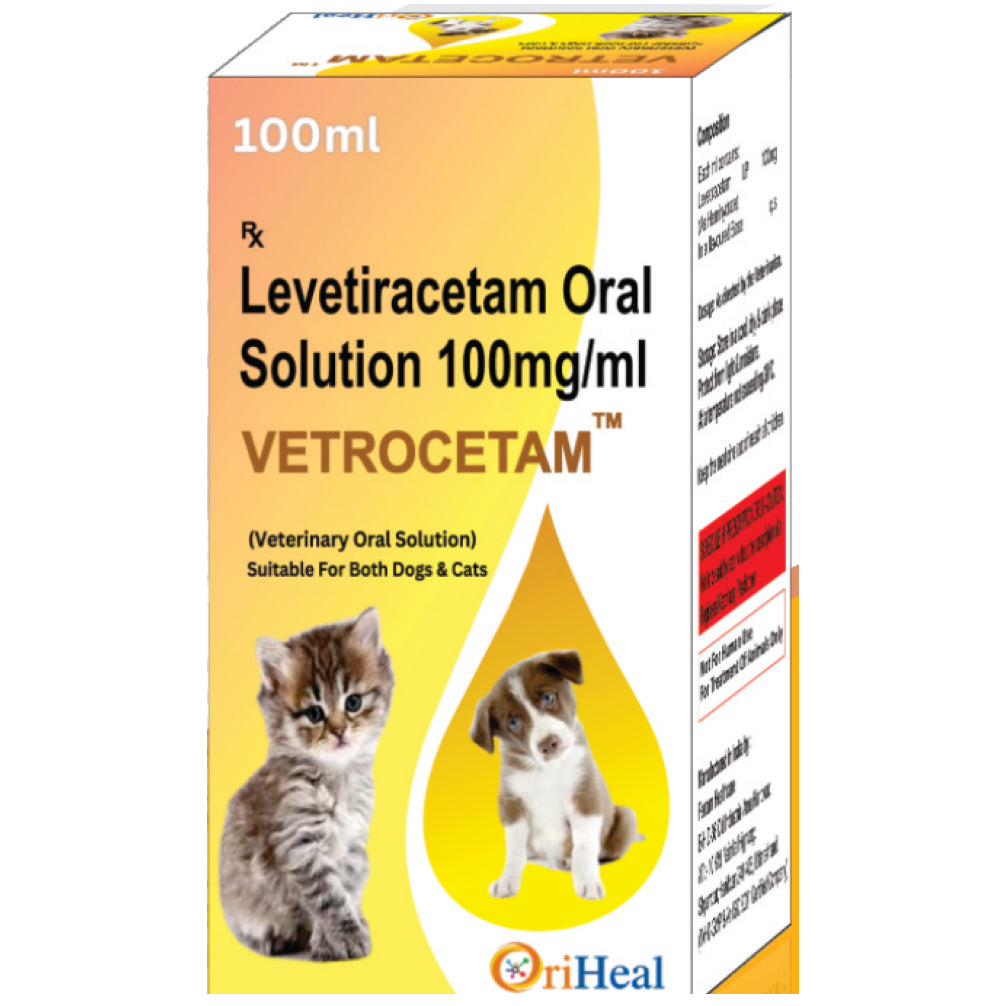 Oriheal Vetrocetam Levetiracetam Oral Solution 100 Ml For Dogs And Cats
