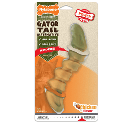 Nylabone Power Chew Gator Alternative Toy For Dogs (Green, Beige)