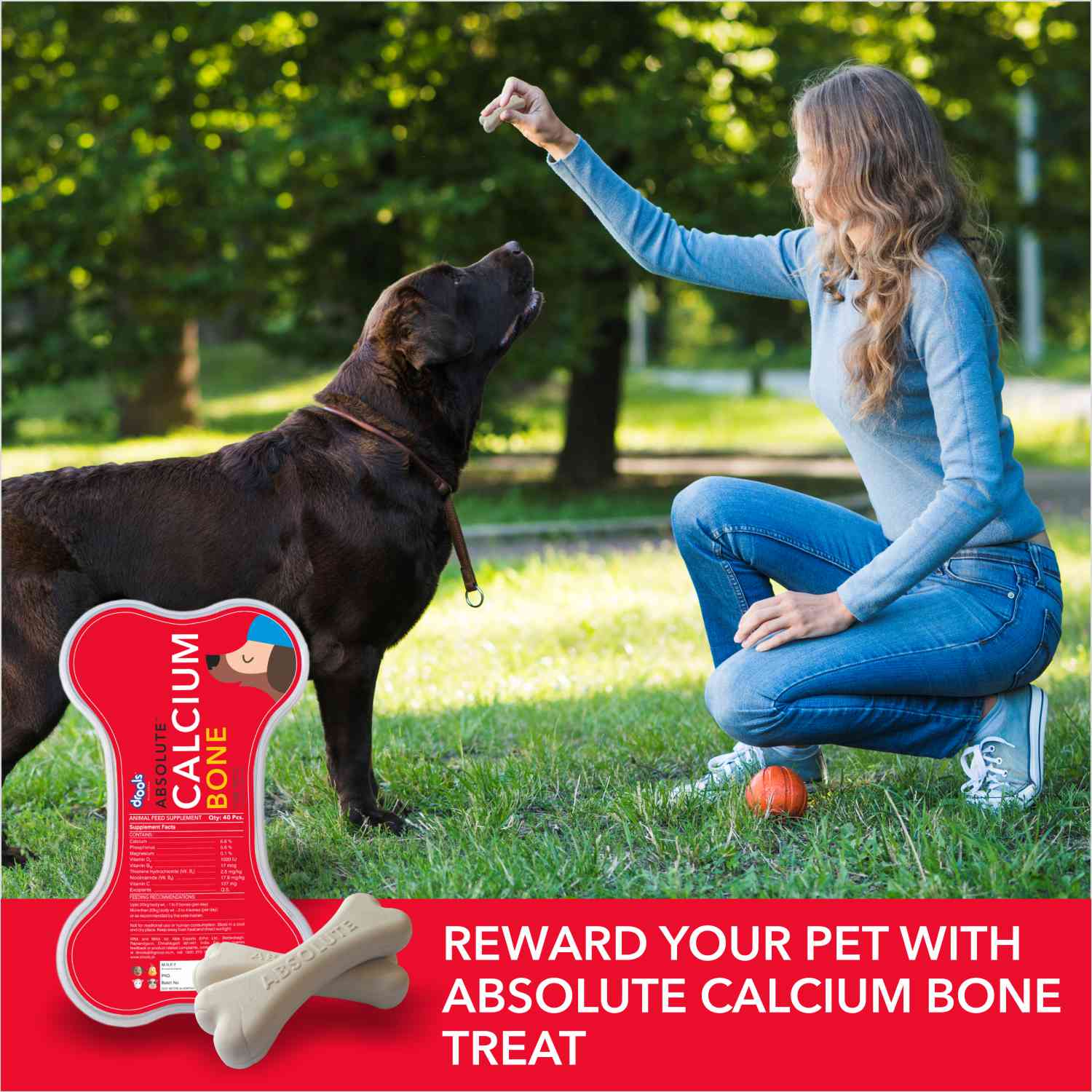 Drools Absolute Calcium Bones for Dogs (Jar)