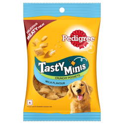 Pedigree Milk Flavour Tasty Minis Crunchy Pockets Dog Treats