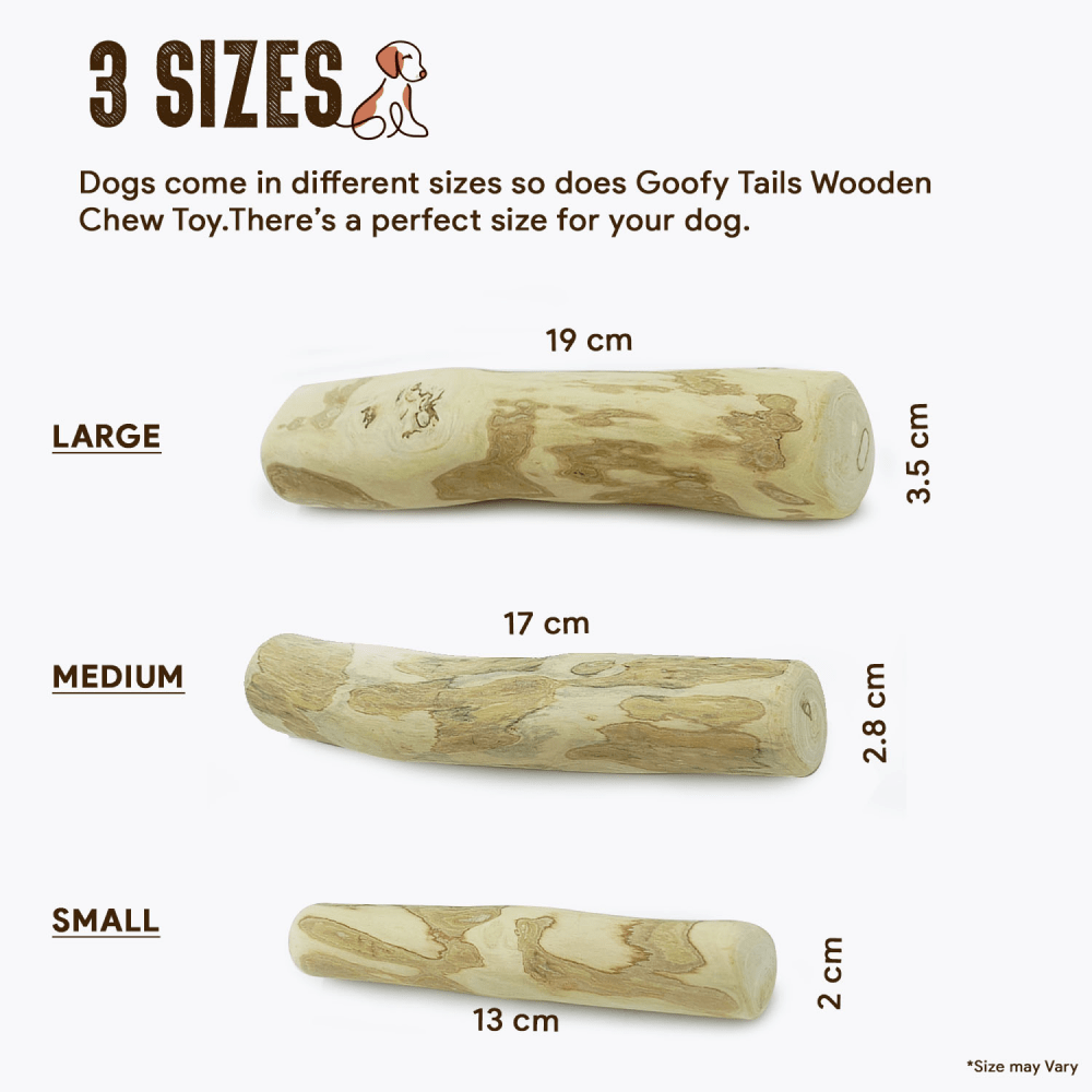 Goofy Tails Coffee Wood Chewing Stick Toy for Dogs | For Medium Chewers Dogs-Toys Goofy Tails