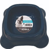 M Pets Plastic Single Bowl for Dogs (Blue) Dogs-Bowls & Feeders M Pets