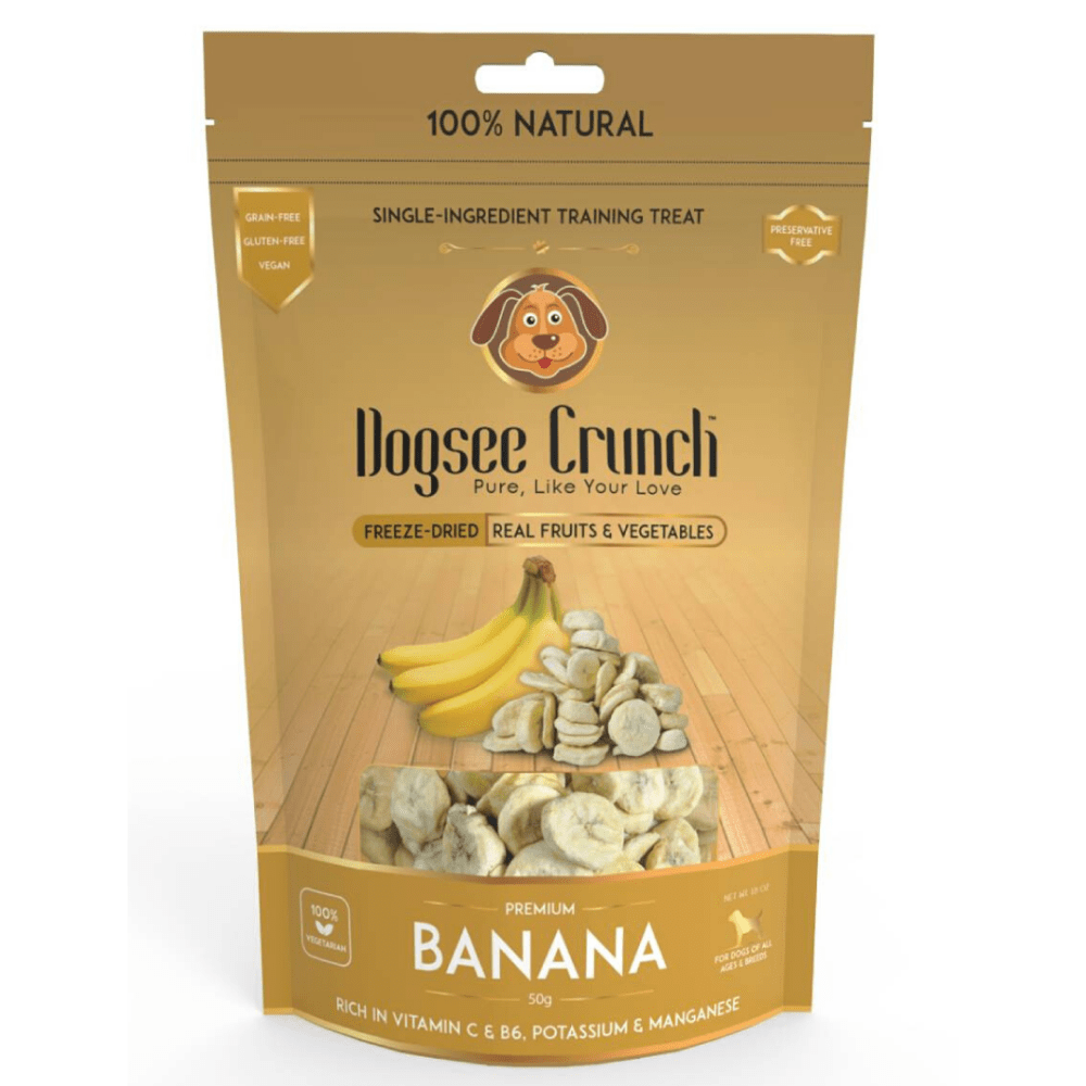 Buy Dogsee Crunch Freeze Dried Banana Dog Treats online at Supertails.com