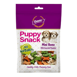 Gnawlers Puppy Snack Mini Bone Assorted Flavoured Dog Treats
